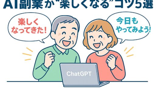 AI副業が“楽しくなる”コツ5選！中高年が続けられる理由とは？