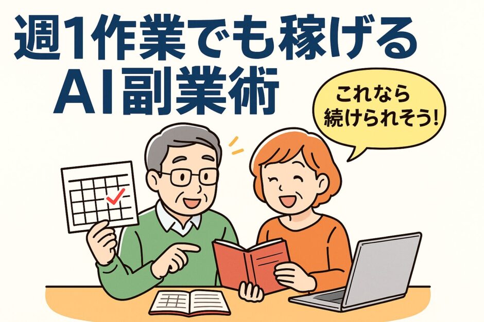 週1作業でも稼げるAI副業スタイル