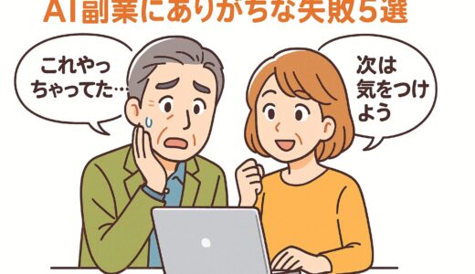 AI副業にありがちな失敗5選と、その防ぎ方【中高年向け】