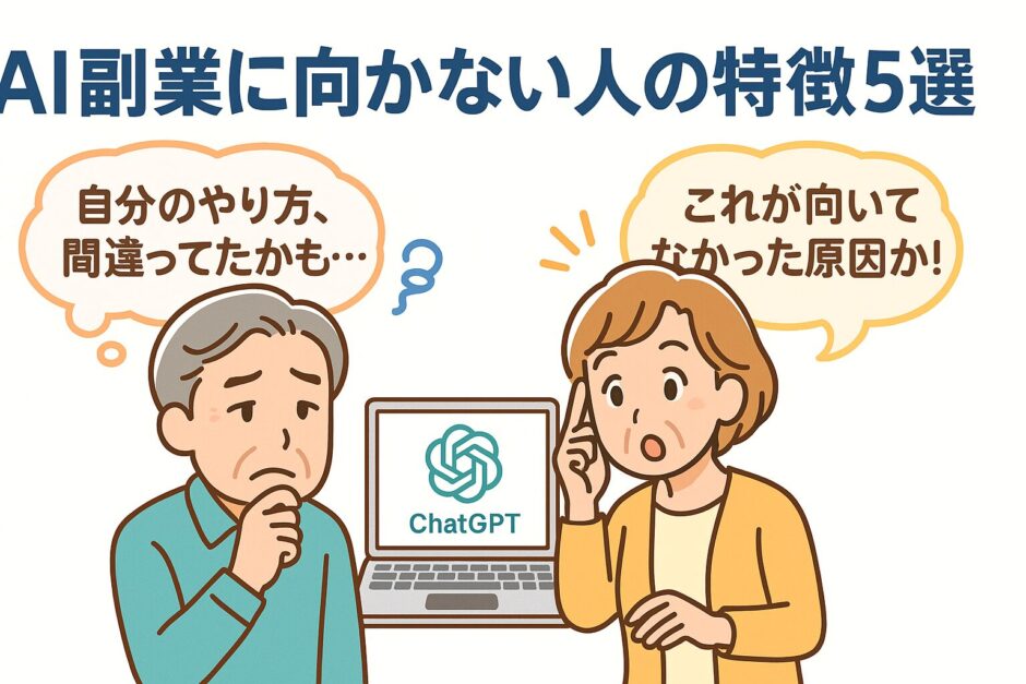 AI副業に向かない人の特徴5選