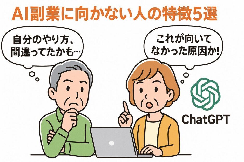 AI副業に向かない人の特徴5選