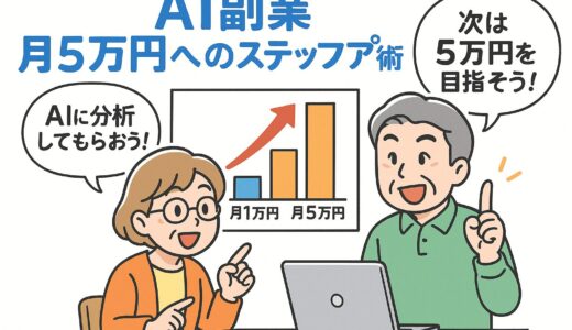 AI副業で「月1万円→月5万円」にステップアップする方法！収益加速の5ステップ