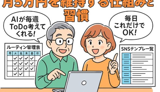 AI副業で月5万円を維持するための行動習慣と仕組み化テクニック5選